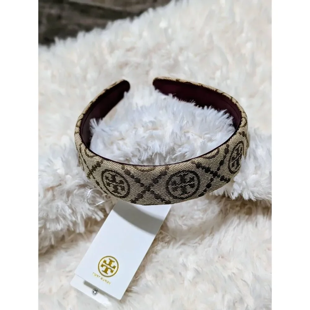 TORY BURCH Tan Monogram Headband
